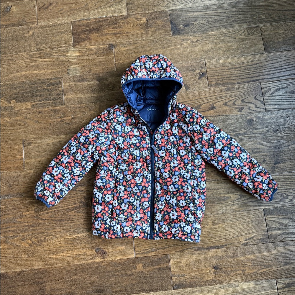 Lightweight down jacket by Quince, girls size 10